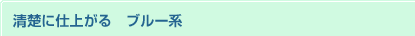 清楚に仕上がる　ブルー系