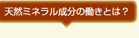 天然ミネラル成分の働きとは？