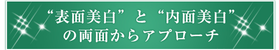 “表面美白”と“内面美白”の両面からアプローチ
