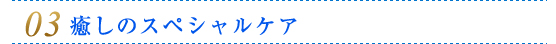 03/癒しのスペシャルケア