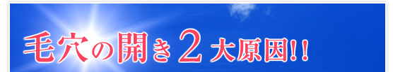 毛穴の開き2大原因