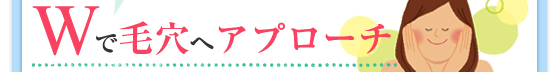 Wで毛穴へアプローチ