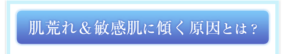 肌荒れ＆敏感肌に傾く原因とは？