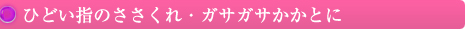 ひどい指のささくれ・ガサガサかかとに