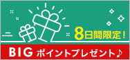 8日間限定！BIGポイントプレゼント